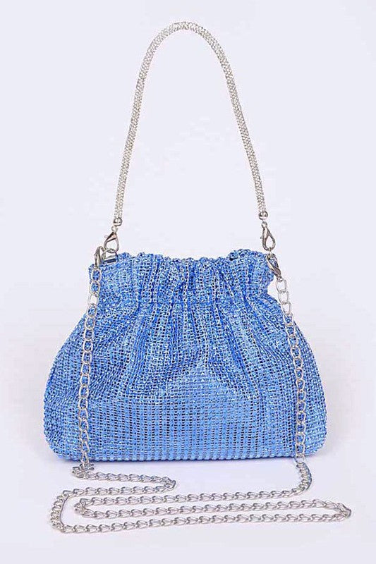 Metallic Mesh Crossbody Swing Bag