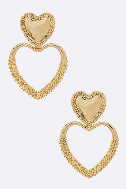 Heart Shape Clip On Earrings