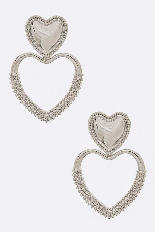 Heart Shape Clip On Earrings