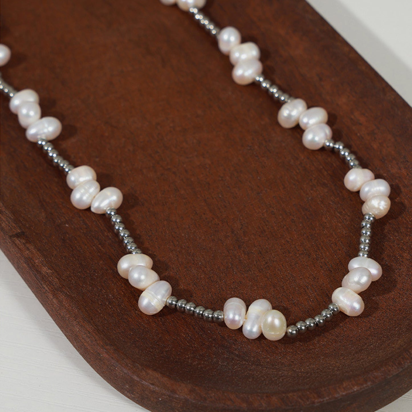 Authentic Freshwater Pearl Beaded Necklace