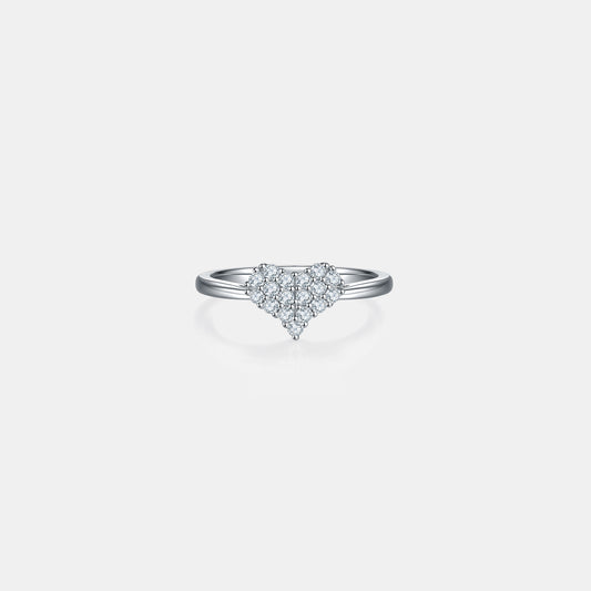The Sweetheart Ring Moissanite 925 Sterling Silver