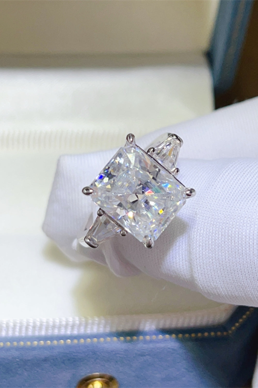 Cubic Charm 5 Carat Moissanite 925 Sterling Silver Ring