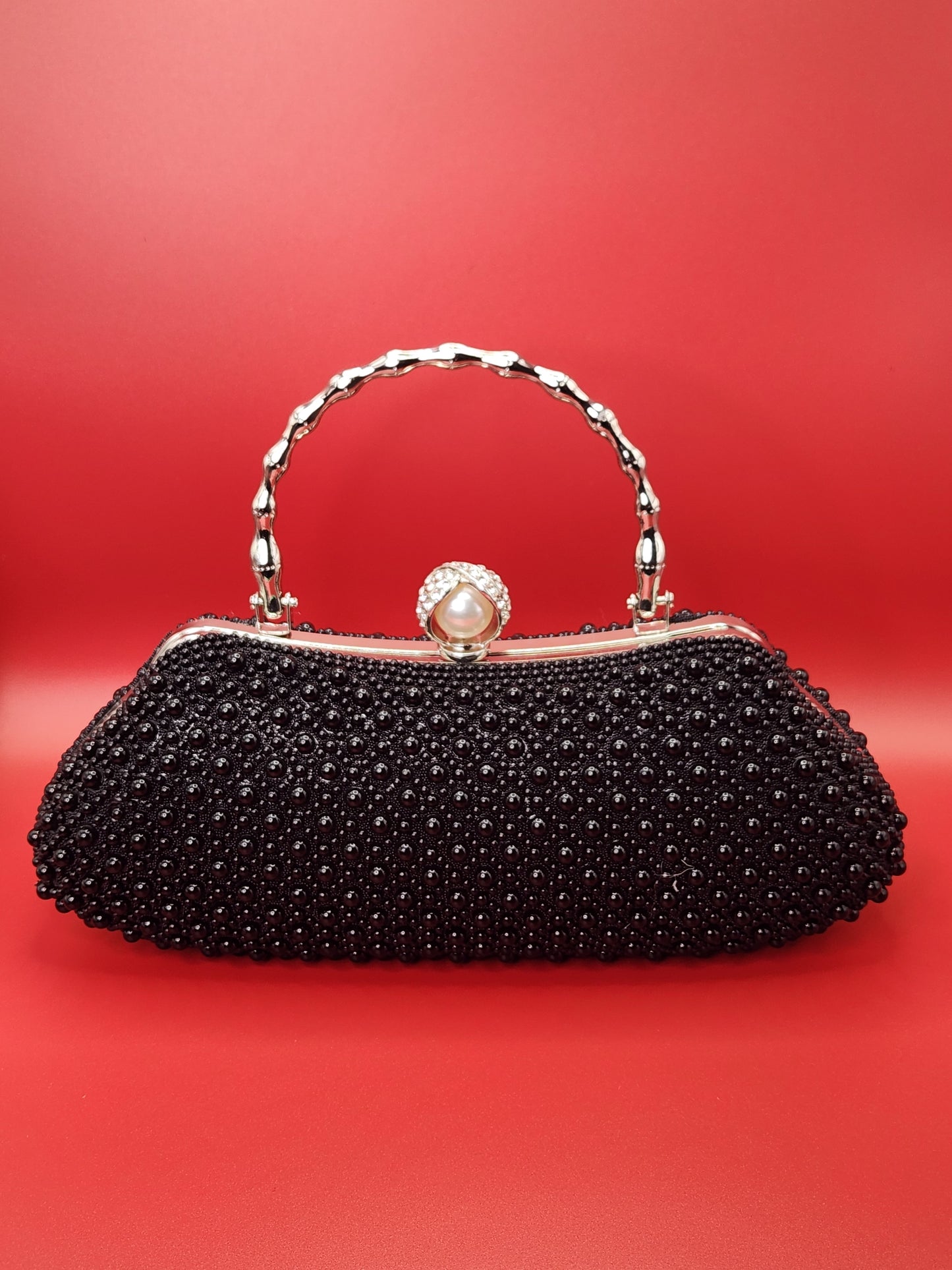 Pearl Couture Top Handle Clutch