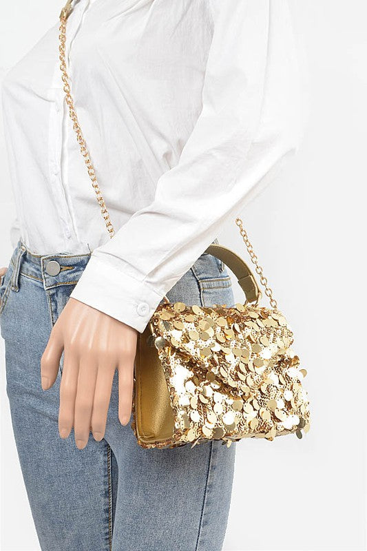 Glam & Go Large Sequin Crossbody Bag