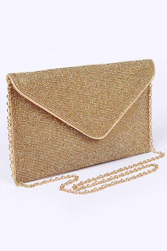 Regal Rhinestone Envelope Clutch Bag