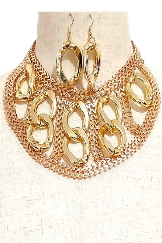 Luxe Statement Bib Necklace Set