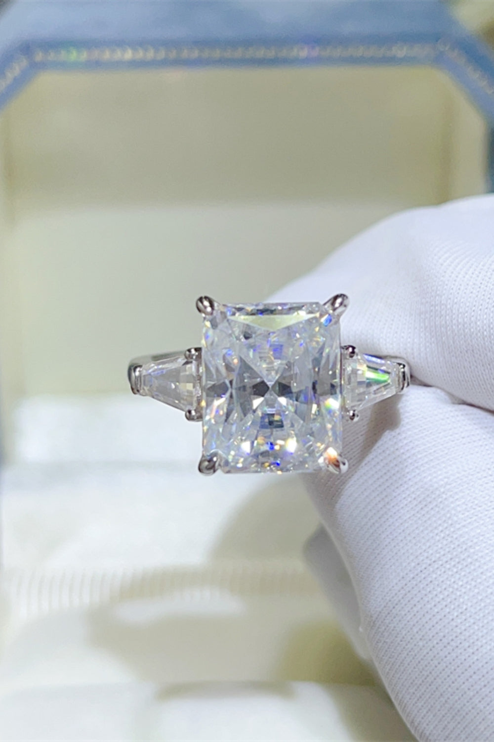 Cubic Charm 5 Carat Moissanite 925 Sterling Silver Ring
