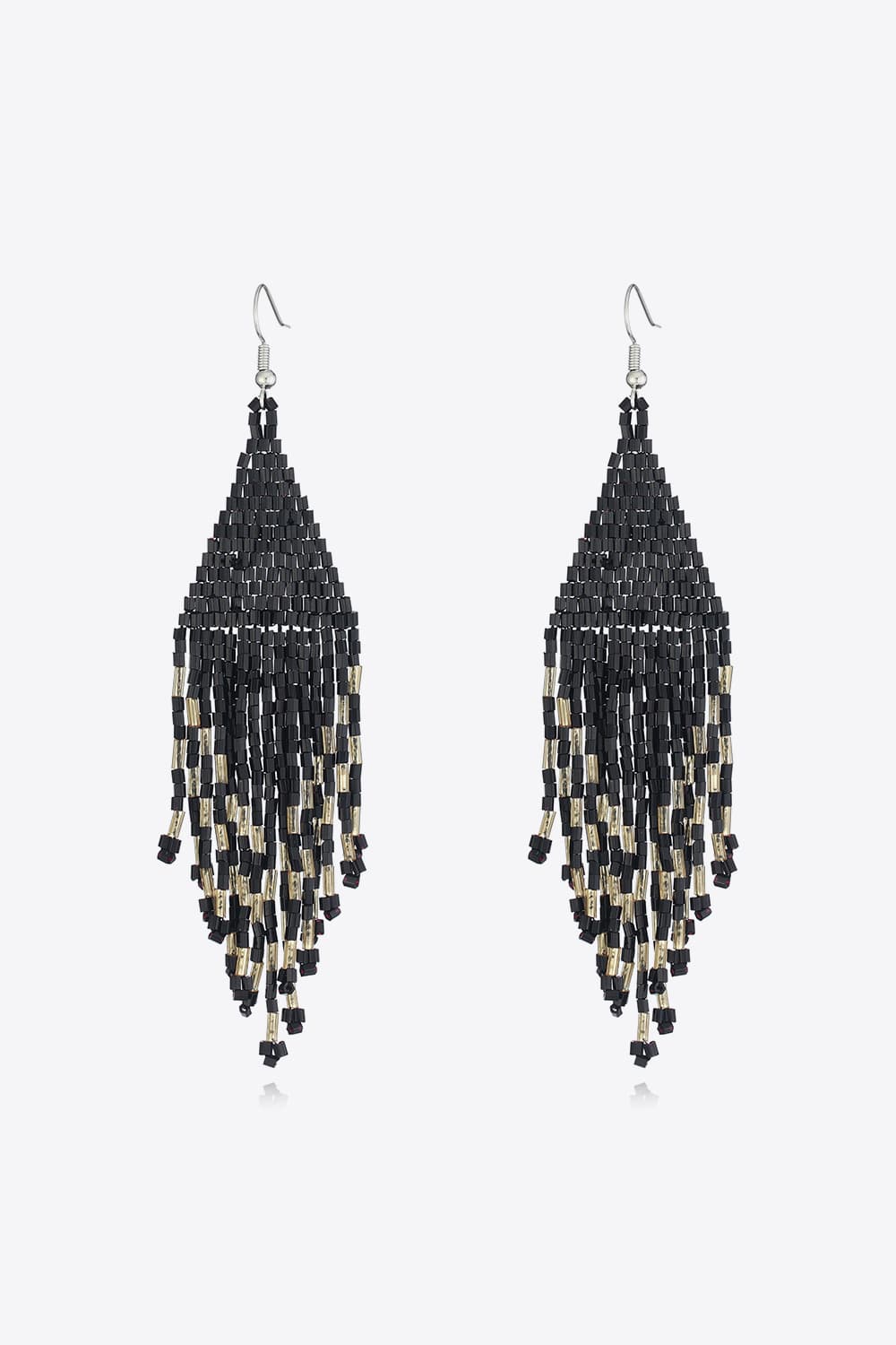 Beaded Boho Fringe Earrings