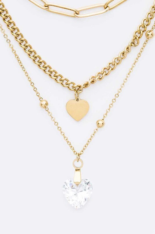 Hearts of Fire Layered Necklace