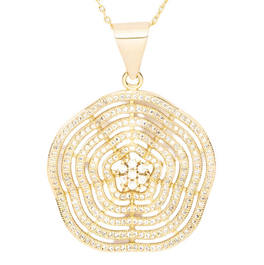 Starlit Bloom Cubic Zirconia Pendant Necklace Set