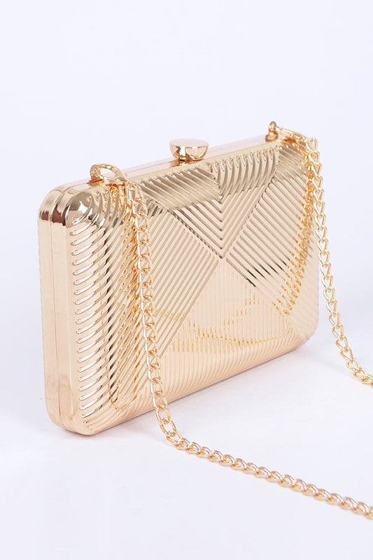 Charm & Dazzle Metallic Clutch Bag