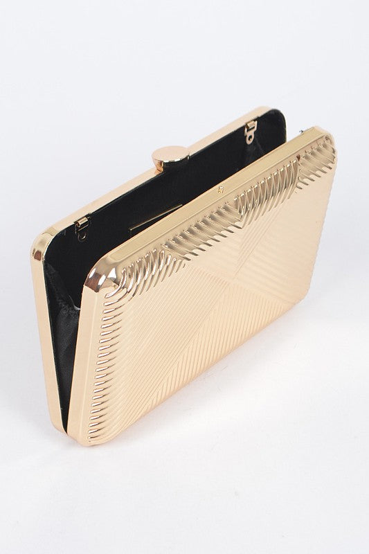 Charm & Dazzle Metallic Clutch Bag