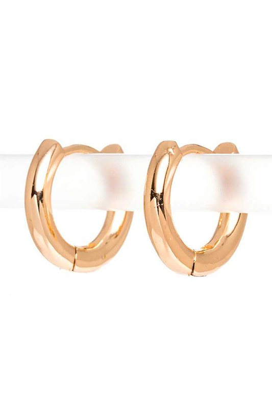 Minimalist 14MM Gold Plated Hoop Earrings