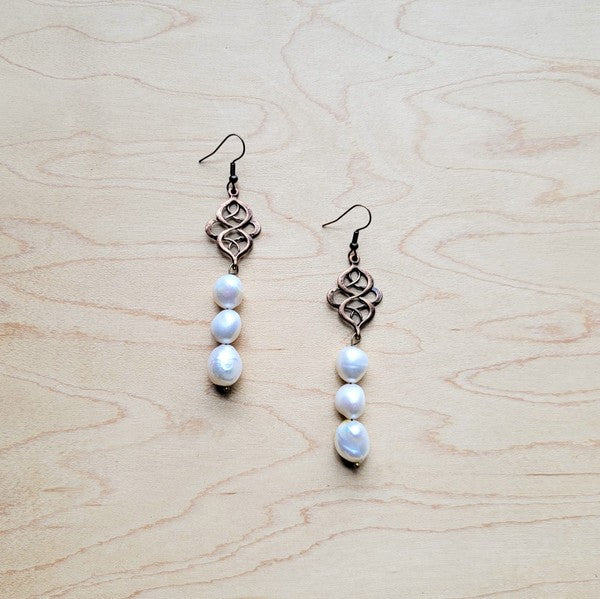 Celestial Freshwater Pearl Drop Earrings