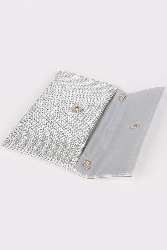 Rhinestone Glimmer Envelope Clutch