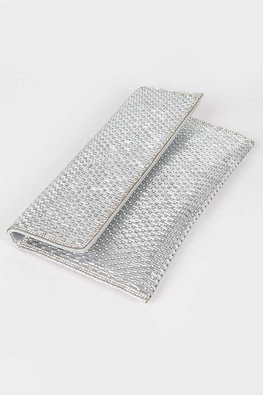 Rhinestone Glimmer Envelope Clutch