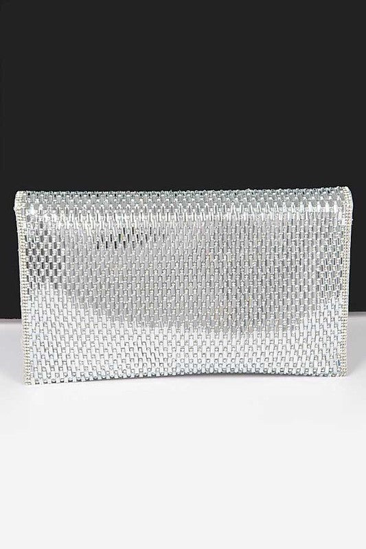 Rhinestone Glimmer Envelope Clutch