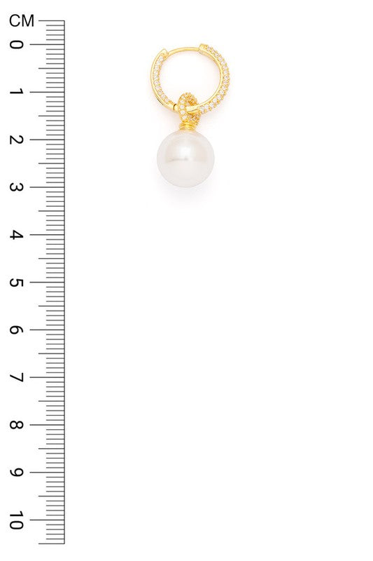 Urban Pearl & CZ Drip Earrings