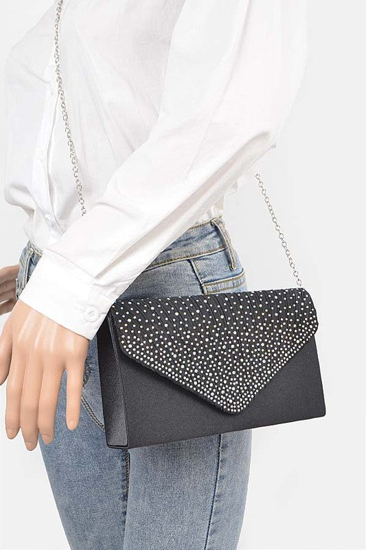 Timeless Pave Satin & Rhinestone Clutch