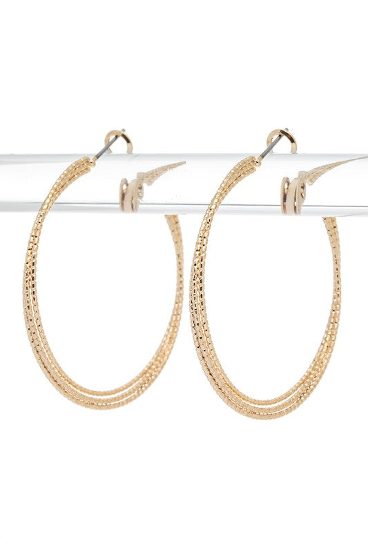 Twisted Spiral Hoop Earrings