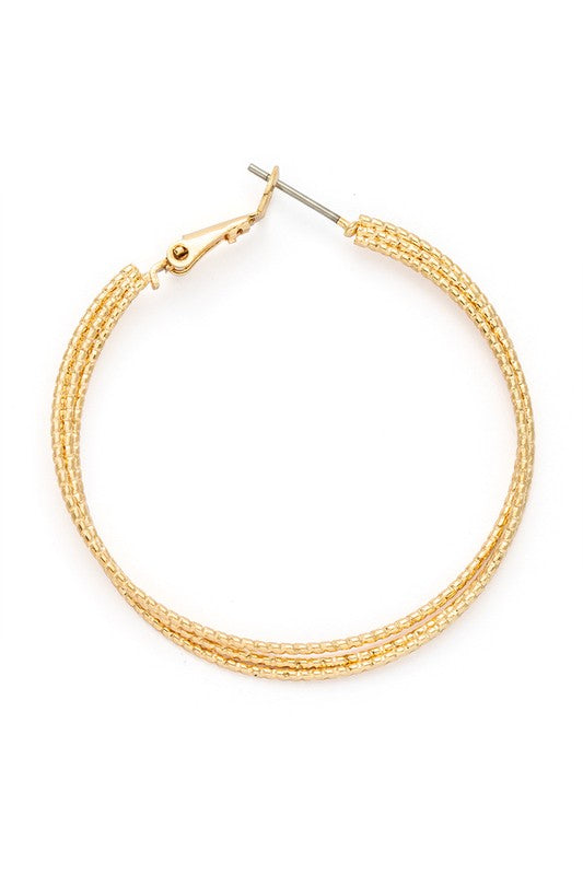 Twisted Spiral Hoop Earrings