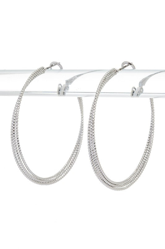 Twisted Spiral Hoop Earrings