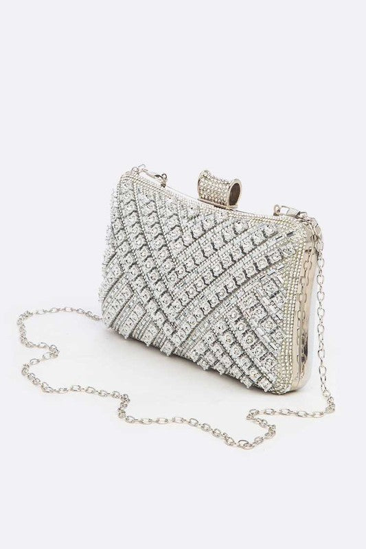 Shimmering Crystal Clutch Handbag