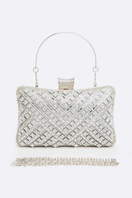 Shimmering Crystal Clutch Handbag