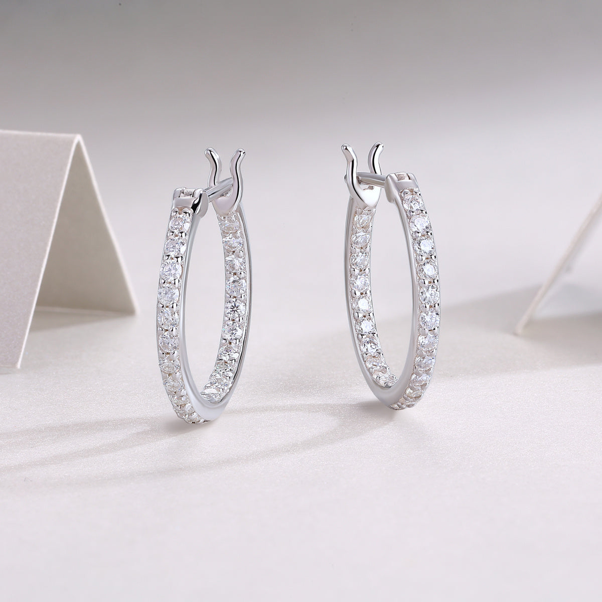 Celeste Moissanite Hoop Earrings