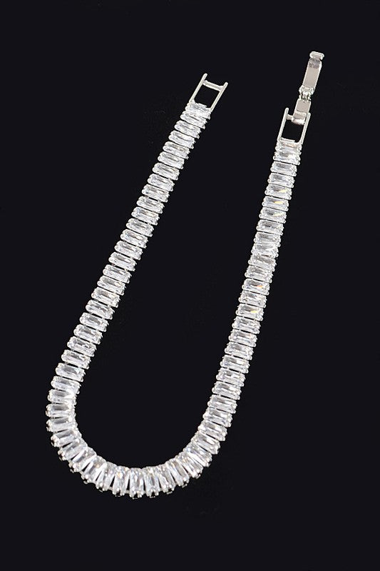 Inlaid Baguette Tennis Bracelet