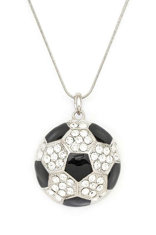 Soccer Mom Crystal Pendant Necklace