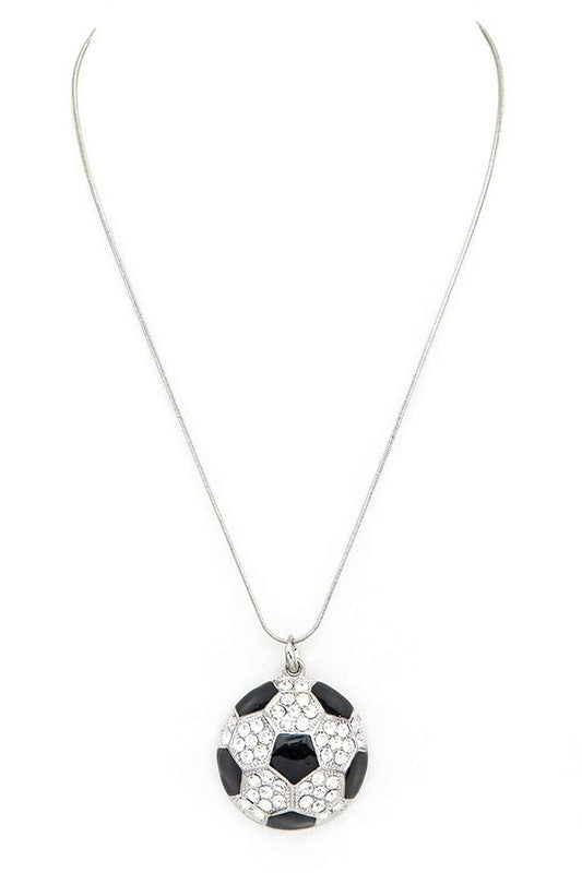 Soccer Mom Crystal Pendant Necklace