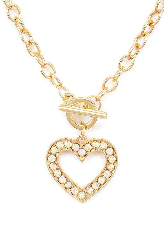 Lovely Vibe Pendant Toggle Necklace