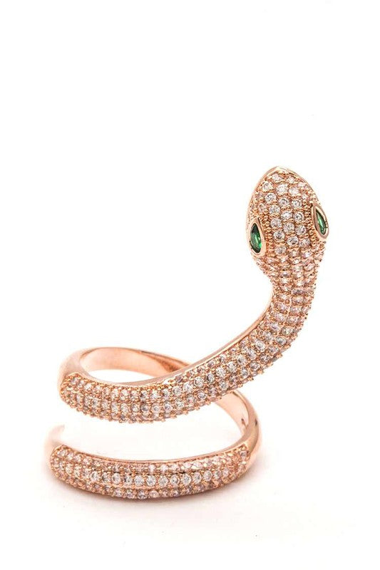 Rose Gold Serpent Adjustable Ring