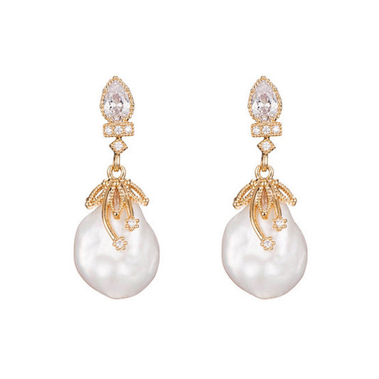 Baroque Authentic Freshwater Pearl Earrings