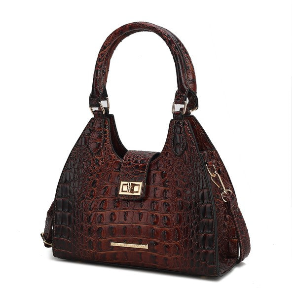MKF Ava Faux Crocodile-Embossed Tote Bag by Mia K