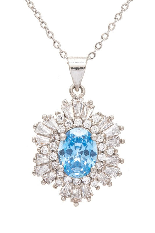Artisan Aquamarine Pendant Necklace