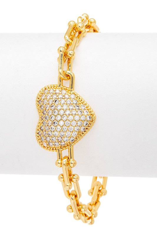 Twinkling Heart Charm Bracelet