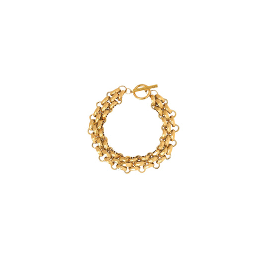 18K Gold-Plated Toggle Clasp Bracelet