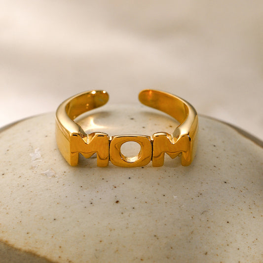 Mom Adjustable Open Ring