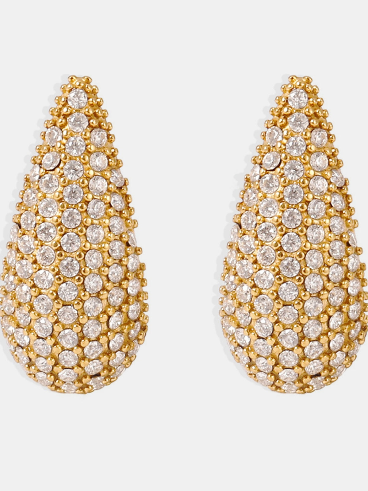 Multi Color Zircon Teardrop Earrings