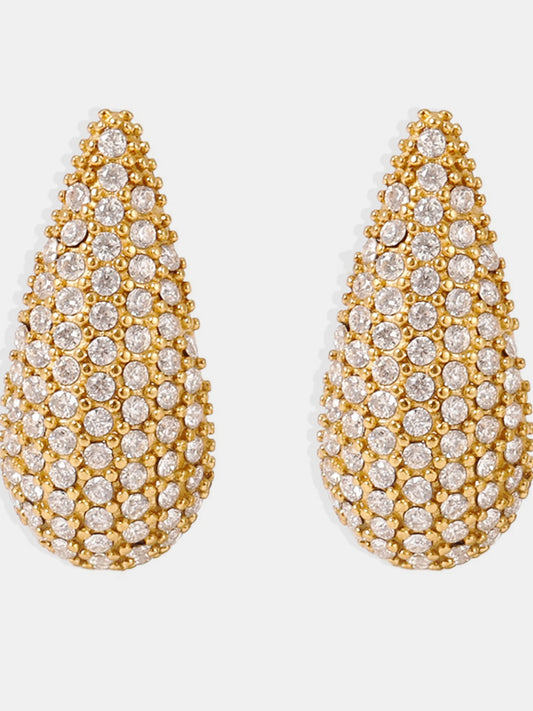 Multi Color Zircon Teardrop Earrings