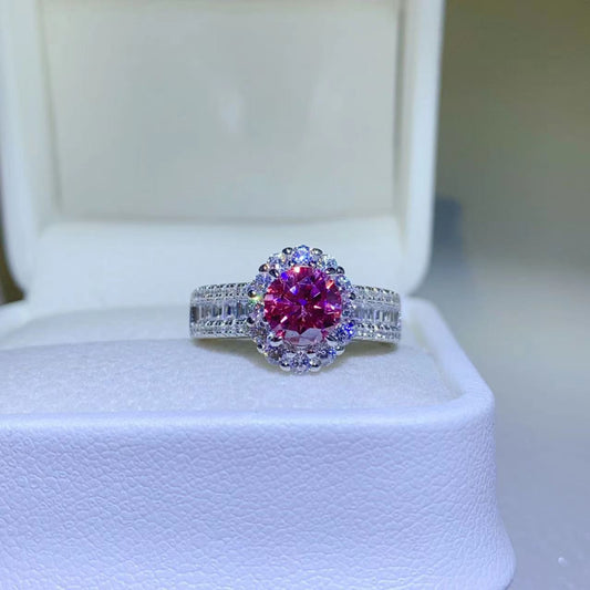 Think Pink Moissanite Zircon Ring
