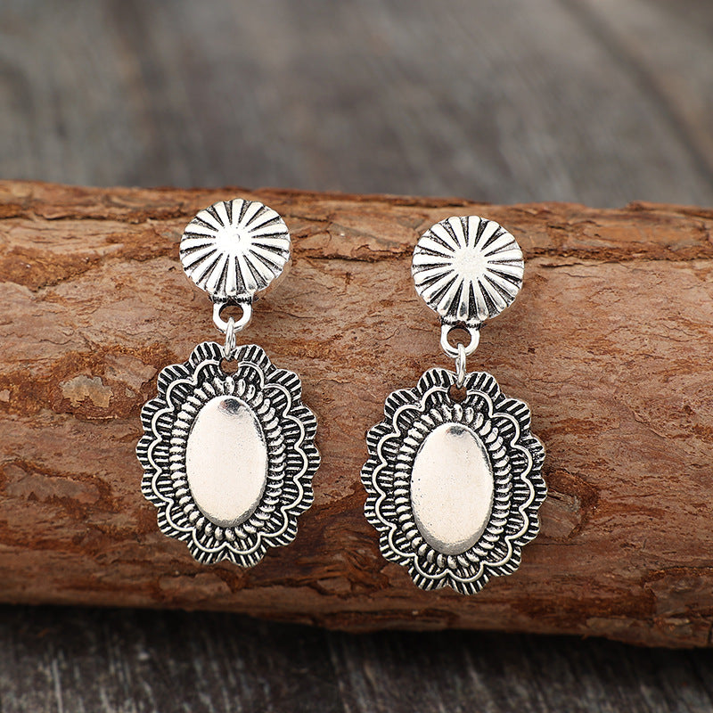 Vintage Styled Floral Drip Earrings