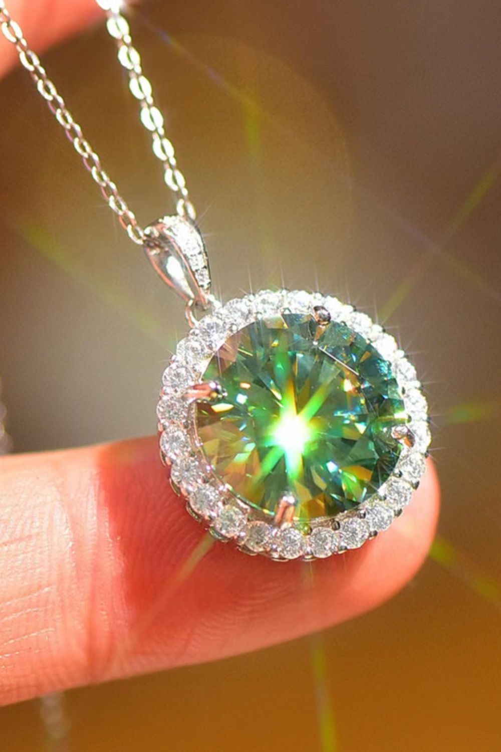 Envy 10 Carat Moissanite Pendant Necklace