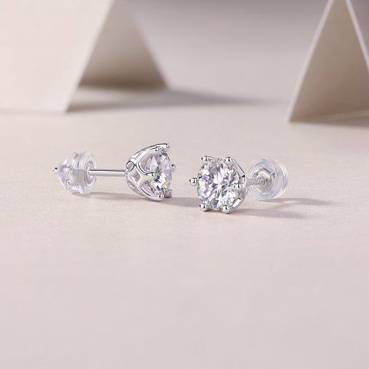 Bella Bloom Moissanite Stud Earrings