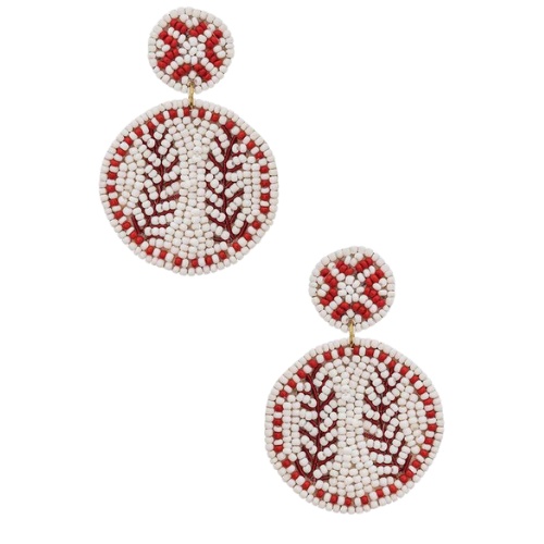 Beaded Baseball Iconic Earrings