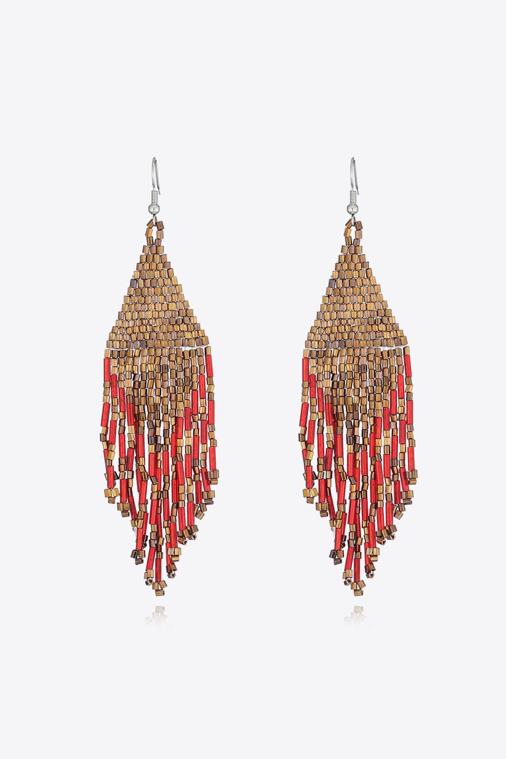Beaded Boho Fringe Earrings