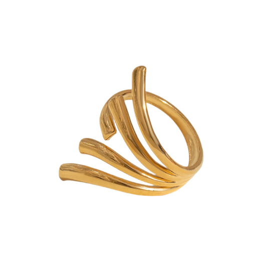 Wave Goodbye 18K Gold-Plated Ring