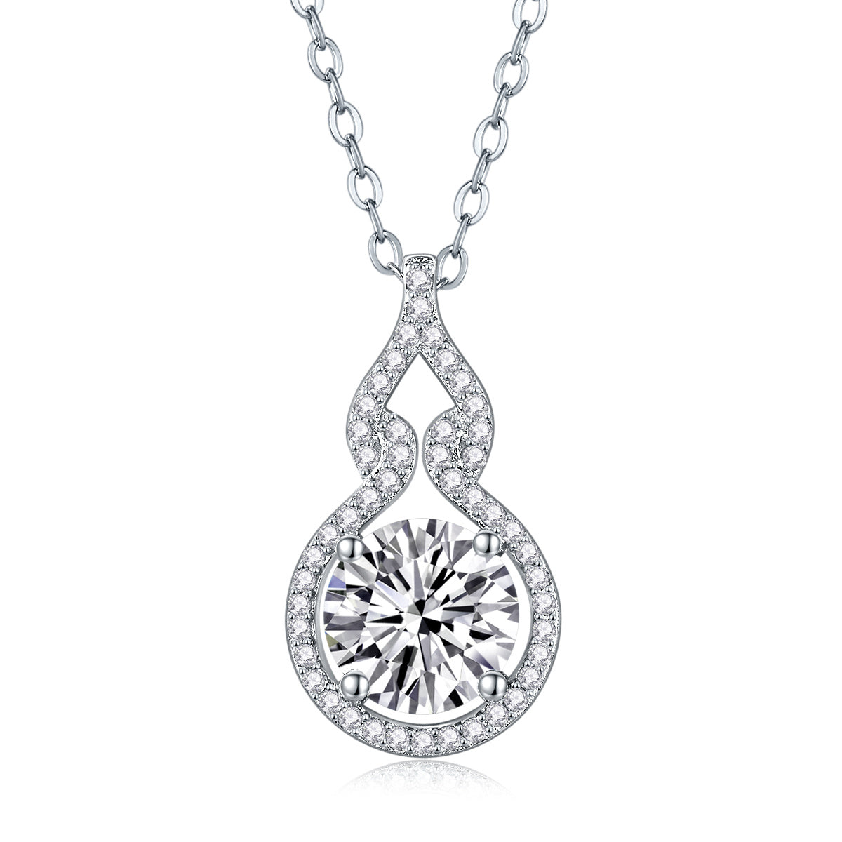 Radiant Silhouette 2K Moissanite Necklace